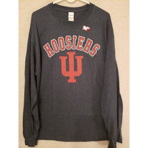 Indiana Hoosiers Men's XL Unisex L/S T-Shirt Charcoal NCCA College Basketball